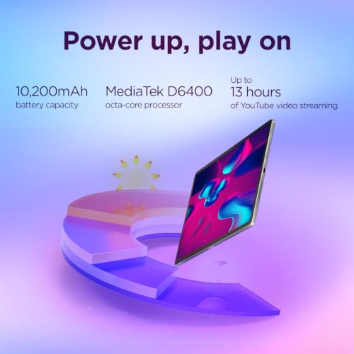 Image of Lenovo Idea Tab Plus 12.1 inch Tablet, 2.5K Touchscreen 90Hz Display, MediaTek Dimensity, 8GB RAM, 384GB(UFS+SD) Storage, Quad Dolby Atmos Speakers, Android 15, Tab Pen & Folio Case Included, Luna Grey