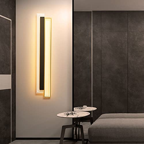 Applique murale LED design géométrique linéaire 40cm à 3 modes de couleur