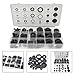 Rubber Grommets 125 Pcs 18 Sizes Assortment Set with for Durable Storage Box for Automotive Industrial Water Oil Seal Repair and Flexible Gasket Replacement