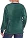 VOGRACE Plus Size Fall Shirts Fashion Long Sleeve Loose Fit Crewneck Sweatshirts Comfy Striped Color Block Ladies Tops 4XL