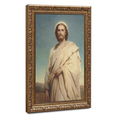 Impression sur toile Jésus Christ du champ de maïs cadre suspendu 61x91 cm
