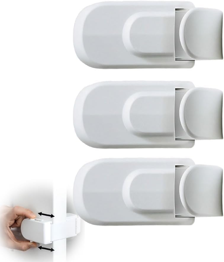 The Snap-On Door Lock Kids Can't Reach or Defeat, Child Locks for Doors, Childproof Door Lock, No Tools or Adhesives Required, Simple Install Safety Locks for Kids, Toddlers, Baby, Dogs & Cats