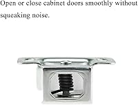 Vista 5 de Hahiyo Pestillo de puerta de doble rodillo, pie más corto, acero laminado en frío, se mantiene en su lugar, cierre suave, sin ruido de chirrido