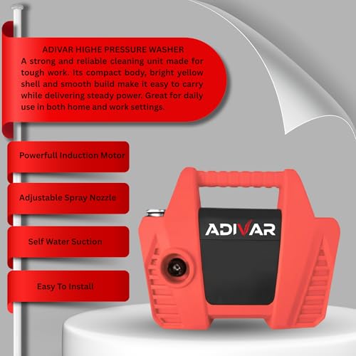 Image of AD-160 High Pressure Washer | 1800W Motor | 160 Bar Max Pressure | 6 L /Min Flow Rate | Portable Electric Washer for Car, Bike, Walkways & Home Cleaning | 8M Outlet Hose Pipe Included