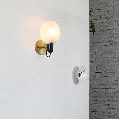 Applique Murale LED en Laiton et Effet Marbre H10.24in - 5