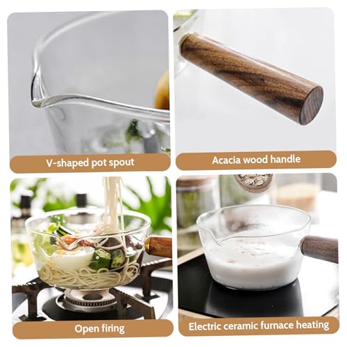 Olla para Leche en Vidrio Transparente para Preparar Comida de Bebé 5