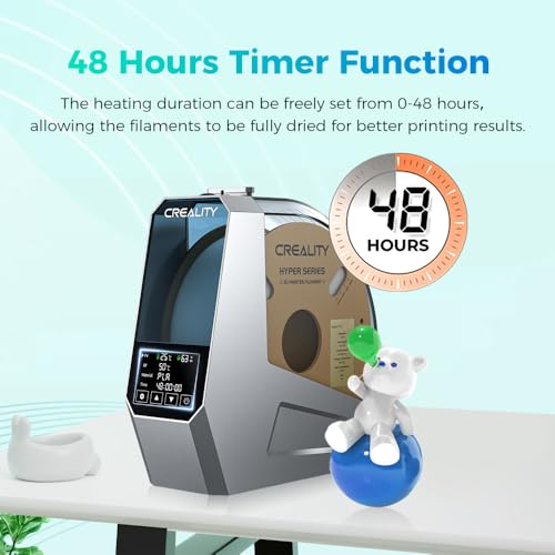 Image of Official Creality Filament Dryer, Space Pi Filament Dryer, 360 Fast Heating 3D Printer Filament Dry Box, Filament Storage with 110W PTC Heater LCD Touch Screen One-Key Set