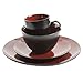 Gibson Elite Soho Lounge Round Reactive Glaze Stoneware Dinnerware Set, Service for Four (16pcs), Red
