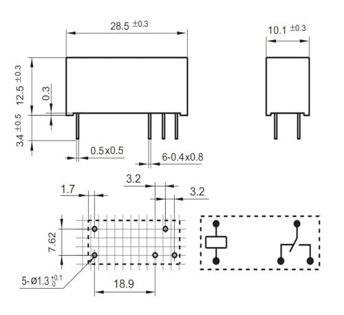 Relais SGR 451 048VDC ACO carte électronique industrielle 5 broches