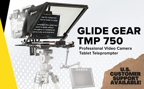 Glide Gear TMP 750 Professional Video Camera Tablet Teleprompter 70/30 Beam Splitting Glass with Hard Protective Carry Case