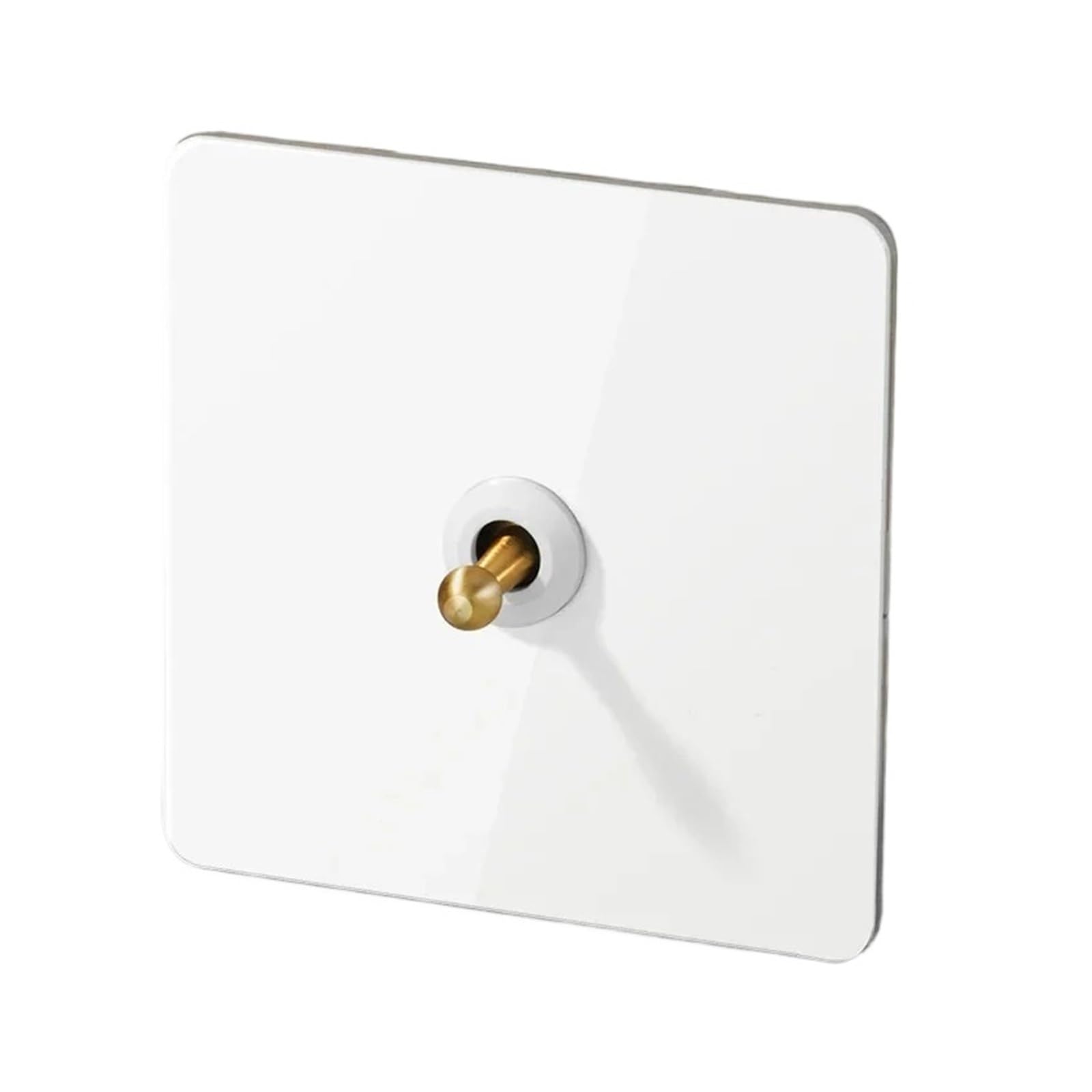 Interruptor de palanca de 2 vías de 1 a 4 vías, interruptor de panel de latón, interruptor de lámpara de pared(2 USB FR Socket)