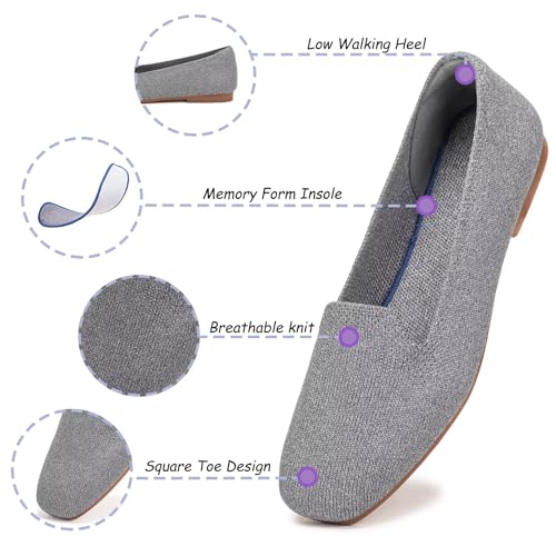 Image of Frank Mully Women's Loafer Flats Square Toe Comfortable Office Work Shoes, Cute Penny Loafer Slip On Walking Driving Shoes