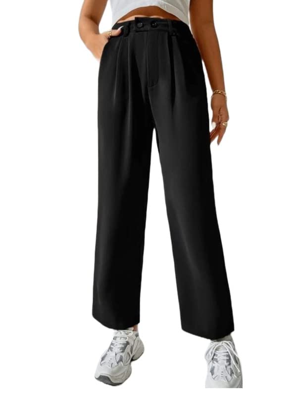 Image of Elendra Women Cotton - Trousers Pant Wide Leg