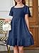 blibean Tween Girls Summer Dress Teen Girl Chiffon Flower Boho Dresses Big Kids Flutter Short Sleeve Homecoming Clothes Wedding Swiss Dots Vestidos Niñas Size 8-9 Years Old Navy Blue