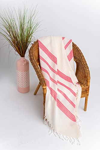 Questo Casa 100% Cotton Peshtemal, Turkish Towel, Fouta Pestemal Hammam Towel, Beach and Bath Towel, Lightweight