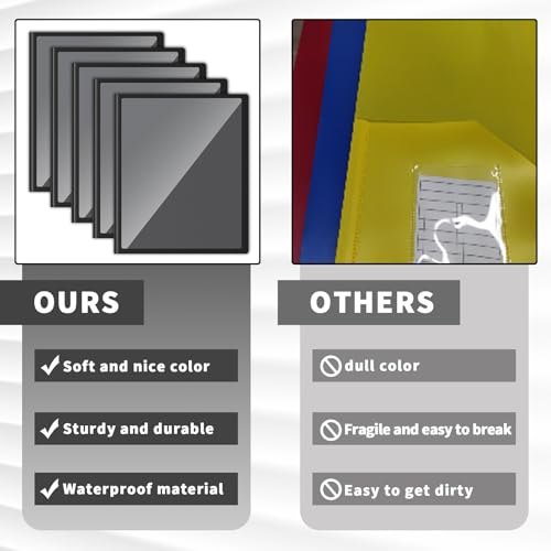 image for Chuangdi 50 Pcs Letter Size Clear Front Plastic Report Folders Report 