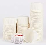 Golden Apple, 4oz-120ct White Paper Souffle Portion Cups for Measuring, Medicine, Samples, Jello Shots,Harvest Paper. Compostable Souffle, Portion Cup
