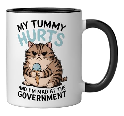 Taza de cerámica 11 onzas negra/blanca miniatura 2