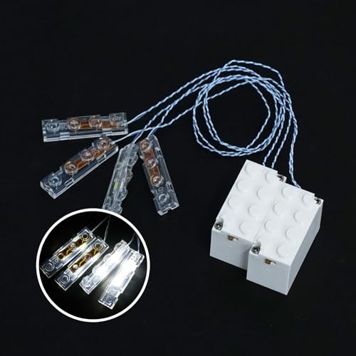 Pamvava Light Up Bricks, 2 Sets 1X4 LED Lighting Kit, Classic DIY Lights Accessories Compatible with Major Brands