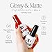 KUPA Gelfinity Base Coat & Glossy Top Coat Duo Set, No-Wipe, Long-Lasting Soak-Off Formula, Chip-Resistant, UV/LED Gel Polish, 0.5 Fl Oz (Pack of 2)