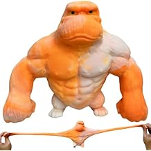 YHan Super Stretchy Gorilla Fidget Toy Orange Stretchy Monkey - Funny, Squishy & Perfect to Squeeze for Stress Relief - Ideal Gift for Kids