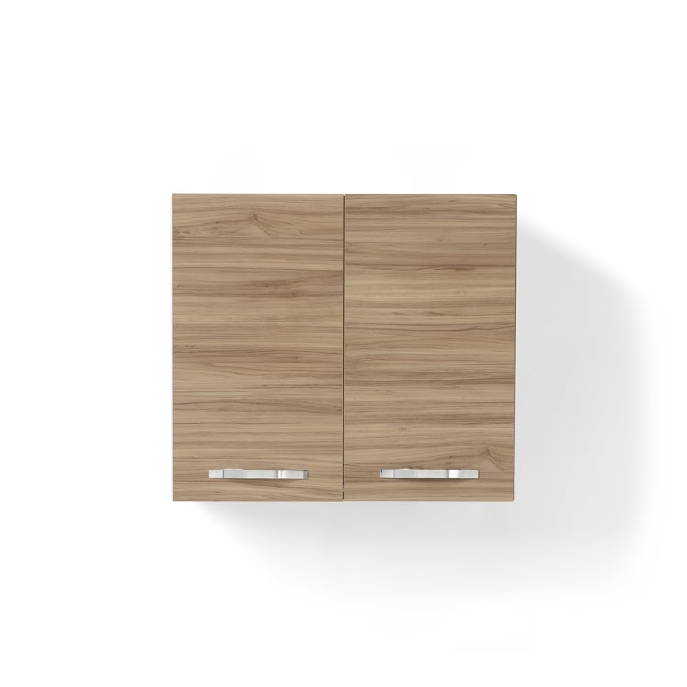 REDÒKASA Pensile Colapiatti per cucina componibile da 80 cm con 2 ante linea MAKA, realizzata in legno 100% MADE IN ITALY (Noce)