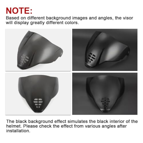 Image of PSLER Shatterproof Helmet Visor for Icon Airflite IC-06,Dark Black