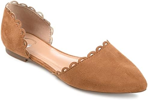 Journee Collection Womens Jezlin Flats with Almond-Toe and Slip-On Design, Cognac, 7.5 | Image 6