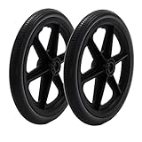 GHARAZ Rueda Trasera para Silla de Ruedas de 16 Pulgadas, 16x1,75, Accesorio para Sillas de Ruedas Manuales y Ayudas a la Movilidad, Rueda Maciza de PU Antideslizante
