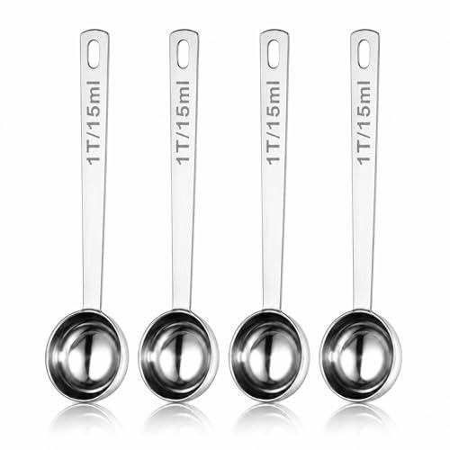 Coffee Scoop for Ground Coffee, 15ml 1 Tbsp Measuring Spoon, 4 Pack
