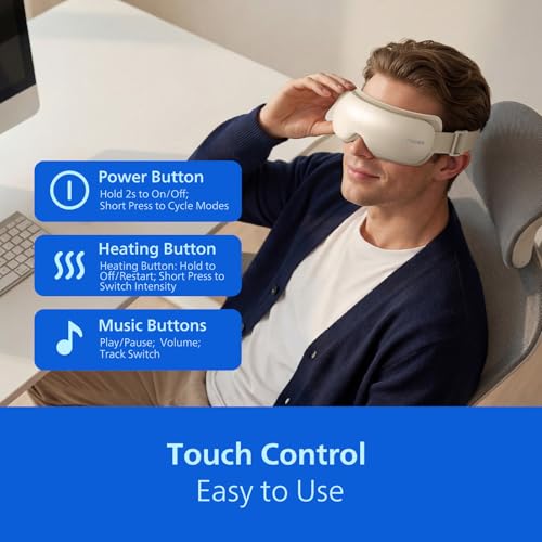 PHILIPS Eye Massager with Heat and Cooling, Massaging Eye Mask Black - image 7
