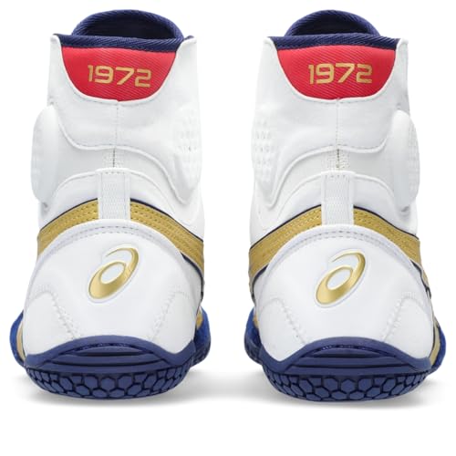 asics men39s dan gable evo 3 wrestling shoes 11 whiterich gold