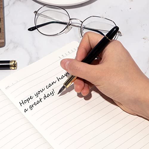 Pafuwei Luxury Fountain Pen Set,0.5Mm Ink Pen With Fountain Pen Case Refillable Fountain Pen Ink Pens Medium Point For Writing Men Father's Day (Gold) #TOP5
