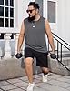 TOMEEK Men's Vests Tops Sleeveless Tank Top Oversized Basic Running Vests Casual Plain Gym Vest for Men Summer Daily Wear Bodybuilding Sports(Dark Grey,XXL) #2