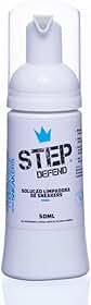 Step Defend Limpador de Tênis em Espuma, 50ml, Fórmula Natural, Solução Limpadora para Calçados