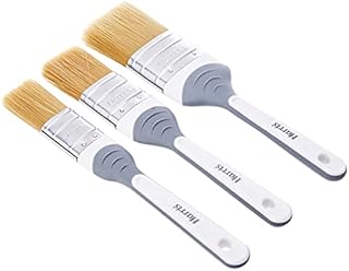 Harris 102021060 Seriously Good Woodwork Stain & Varnish Paint Brushes, 3 Brush Pack, 1", 1.5", 2", Grey
