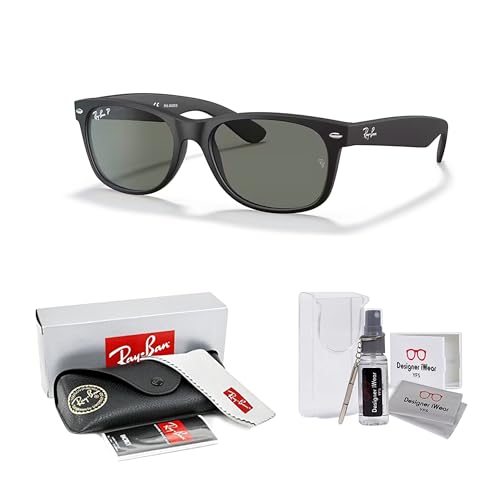 Ray-Ban RB2132 POLARIZED NEW WAYFARER Square Sunglasses For Men For Women +BUNDLE with ACCESSORY EYEWEAR KIT2