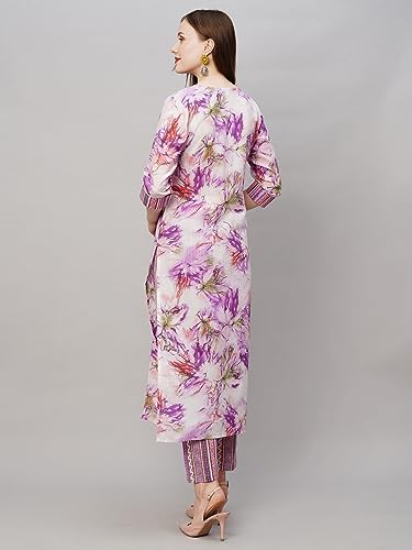 Image of ANNI DESIGNER Cotton Blend Womens Kurta Set