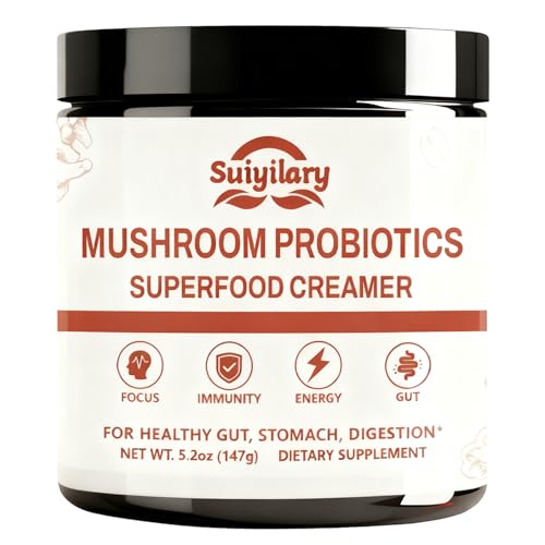 Suiyilary Mushroom Probiotic Coffee Creamer, 21 Servings