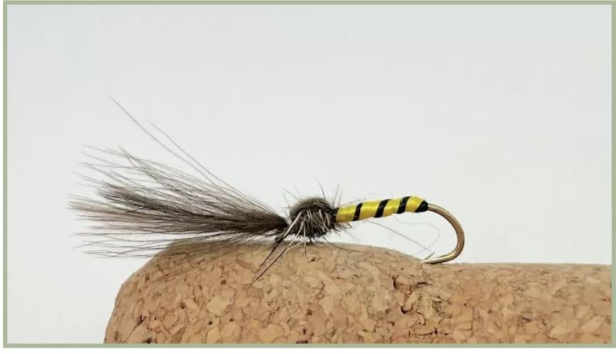 BARBLESS CDC Yellow Owl Flies, 6 Pack Yellow Owl, choice of sizes, Trout Flies (10)