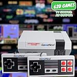 Retro Game Console, AV Classic Mini Video Game Consoles Built-in with 620 Games Dual Players Mode Console with 2 Controllers Handheld Games for Kids & Adults - Image 2