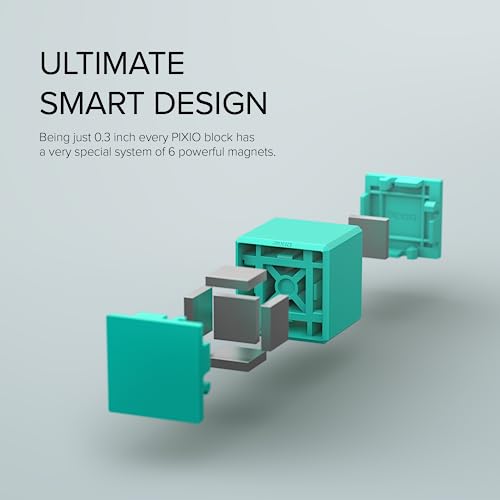 Pixio 50 - Small Magnetic Building Blocks For Kids & Adults - Magnetic Building Blocks - Autism Toys - Preschool Toys - Building Blocks For Kids Ages 6-12 - Magnetic Toys - Magnetic Blocks For Adults #TOP5