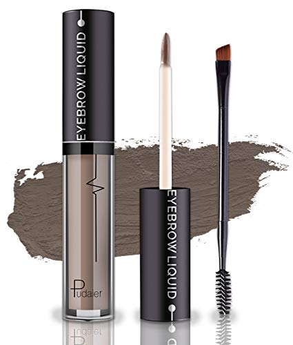 Yoleto Waterproof Eyebrow Gel - Ash Brown Tinted Mascara Makeup For Natural-Looking Brows, Long-Lasting Smudge-Proof Formula With Brow Shaper And Mascara Primer Brush Wand Kit #TOP29