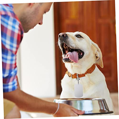 DOITOOL 20 Peças De Metal Bull Tag Ornamentos Em Branco Dog Tags Para Animais De Estimação Quadrado