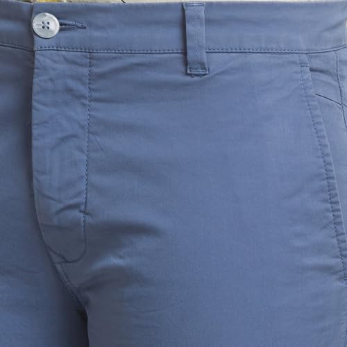 Image of Parx Men's Regular Fit Cotton Casual Pant (XMTS03349B6 Blue)
