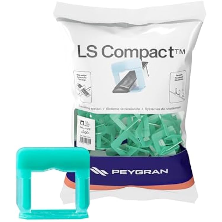Peygran Tile Leveling System Clip 3 mm 1/8 (200-pack) DIY Tiles Leveler Spacers, Tile Leveling System for Professional Ceramic Tile and Stone Installation (3mm 1/8 Pack of 400)
