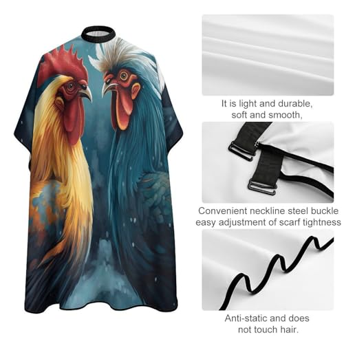 Capa para Corte de Cabello con Diseño de Gallina 66.9x56.7 pulgadas miniatura 4