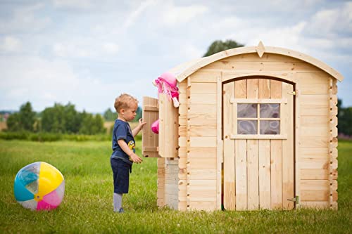 Spielhaus Timbela aus Holz für Kinder mit Böden im Freien