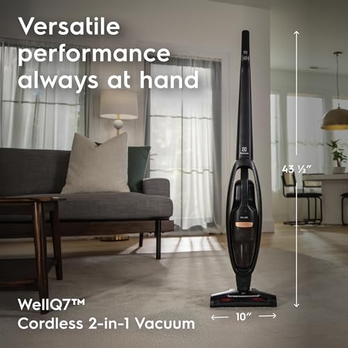 Image of Electrolux WellQ7 Cordless 2-in-1 Vacuum with High Suction Power and 5-Step Filtration System, 50-Minute Run Time, 2 Power Modes, Granite Gray