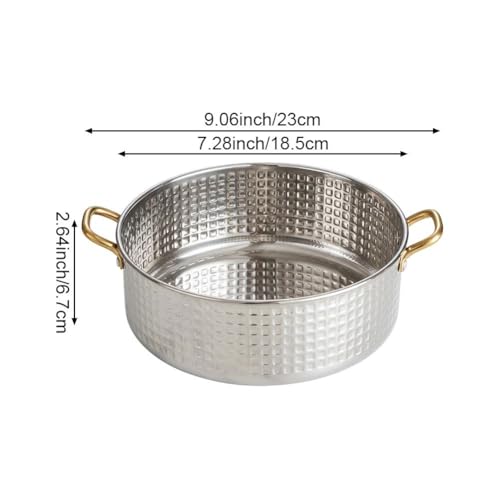 Marmite à ramen coréenne sans couvercle pour cuisson rapide inox